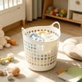 thumbnail image 5 of Twfbrm Plastic Laundry Basket, 12x16 Inch Portable Breathable Laundry Hamper with Handles, Ventilation Durable Storage Container Organizer for Bedroom, Apartment, Dorm, Home, Laundry Room, 5 of 6