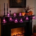 thumbnail image 2 of Halloween Decor Witch Hat String Lights 59.06 Inch Battery Operated Glowing Purple Felt Hats for Indoor Home Party Decor, 2 of 6