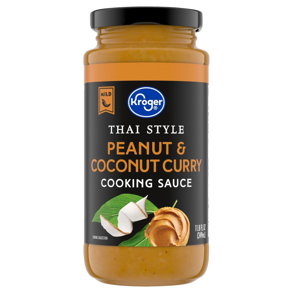 Kroger Thai Style Peanut and Coconut Curry Cooking Sauce Mild 11.8 fl oz - 3 count