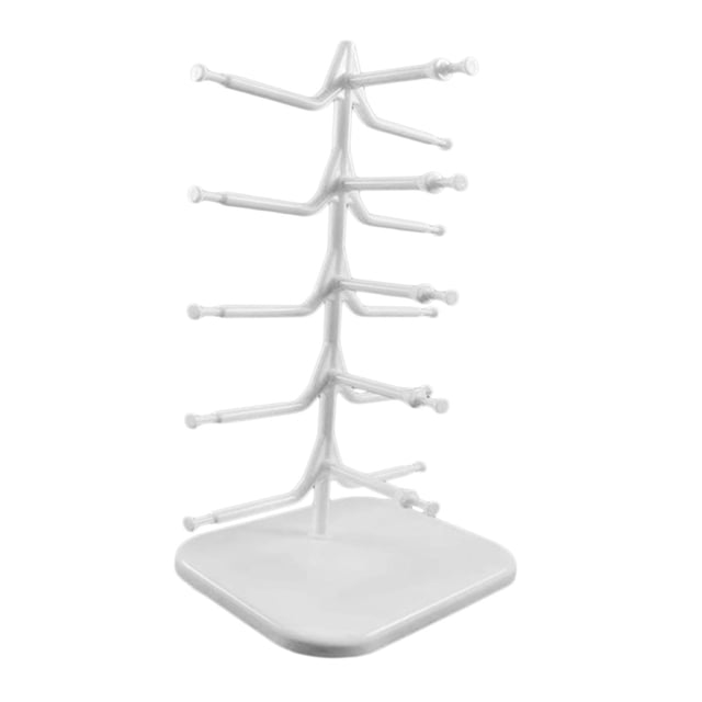 S SERENABLE 10 Pairs Sunglass Display Show Case Rack Shelf Eye glasses Show Stand Holder White