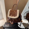 thumbnail image 3 of Bolso de un solo hombro para mujer, mochila retro elegante, nueva mochila de gamuza, linda mochila informal de moda para mujer, 3 of 5