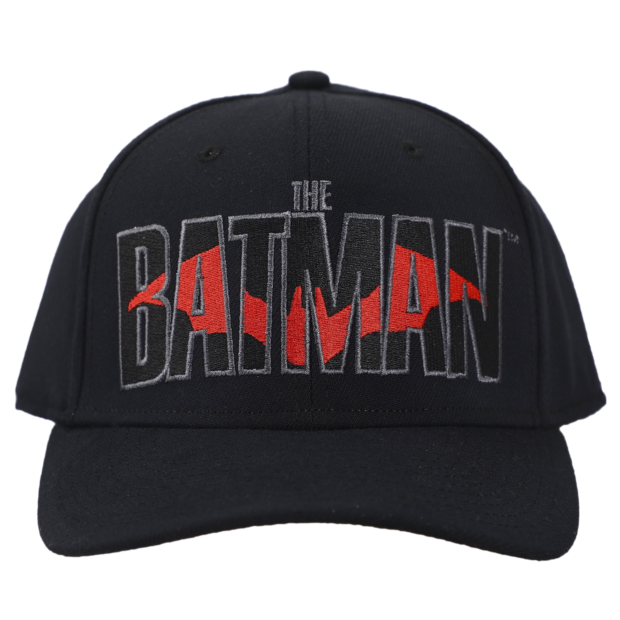 DC Comic Book Batman Embroidered Text & Logo Black Unisex Snapback Hat