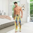 thumbnail image 6 of Yellow Sunflower with Butterflies Men's Pajama Pants Lightweight Sleepwear Bottom Lounge Pants, 6 of 6