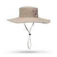 thumbnail image 2 of Riforla Couple Outdoor Sports Large Brim Fishing Hat Men and Women Sunscreen Sun Hat Hiking Mountaineering Fisherman Hat Bucket Hats Khaki, 2 of 7