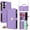 Purple, variant on For Samsung Galaxy S26+ 5G Wallet Case, With 7 Card Slots & Zipper Pocket , Detachable Crossbody Metal Chain And Hand Strap,Black,For Galaxy S26+ (5G)