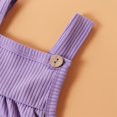 thumbnail image 4 of Patpat Baby Pretty Candy Color Solid Pocket Strappy Romper, 4 of 9