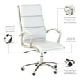 thumbnail image 3 of BFF 400 Series High Back Faux Leather Executive Office Chair in White, 3 of 9