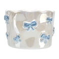 thumbnail image 2 of 12oz Ceramic Blue Bow Candle, 3-Wick, 2 of 5