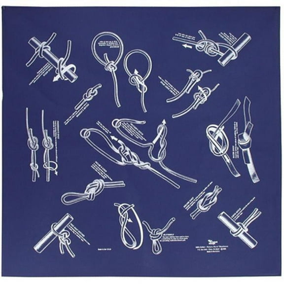 Printed Image Knots Bandanna-Royal Blue