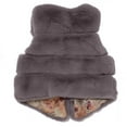 thumbnail image 3 of Cethrio Kids Girls Faux Fur Vests, Winter Thermal Fashion Sleeveless Outerwear Vest Gray Size 2-3 T, 3 of 3