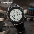 thumbnail image 6 of BIMZUC Men Digital Watch Dual Time Stopwatch Calendar Alarm Clock Waterproof Sports Watch with EL Luminous Black 1.89 inches / 4.8 cm, 6 of 9