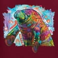thumbnail image 6 of Wild Bobby Rainbow Painted Manatee Dean Russo Design Animal Lover Men Tee, Maroon, 4X-Large, 6 of 6