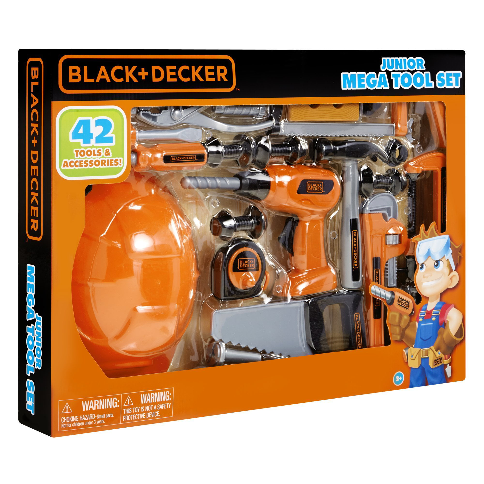  BLACK+DECKER Kids Tool Set Pretend Play Trunk with Tool Box,  Construction Vest & Hard Hat – 22 Piece Set [ Exclusive] : Toys &  Games