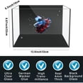 thumbnail image 3 of 3 Gallon 12.6” L Fish Nano Glass Aquarium, with Separator Plate for Betta, Multi-Functional Square Fish Tank with Filter, LED Light, Black 4mm Glass, 3 of 5