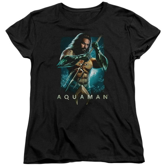 Aquaman Movie Trident S/S Women's Tee Black