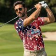 thumbnail image 4 of Aplkyhs Matching Golf Shirts for Couple American 250th Anniversary Lightweight His and Hers Golf Shirts Matching Moisture Wicking Mens Golf Shirt Breathable Fabric Suitable for Tennis Enthusiasts, 4 of 6