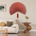thumbnail image 3 of Boho Bamboo Wall Fan Decor for Bedroom Living Room, Large Handwoven Rattan Wall Hanging Fan, Giant Asian Style Woven Bamboo Fan Art for King Bed Fireplace Entryway Farmhouse Bohemian Wall Decoration, 3 of 7