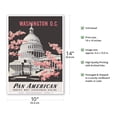thumbnail image 2 of Washington D.C. - Pan American World Airways - United States Capitol Building - Vintage Airline Travel Poster by Aaron Amspoker c.1955 - Master Art Print 10in x 14in, 2 of 4