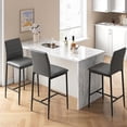 thumbnail image 2 of Set of 2 Bancos Alto con Respaldo y Reposapié, Color Gris HOMEMAKE FURNITURE Moderno, 2 of 7