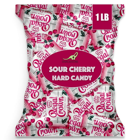 Regal Crown Sour Cherry Hard Candy - 1lb Bulk Bag