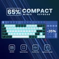 thumbnail image 5 of Teclado Mecánico Gaming 68 Teclas Cableado Hot-Swap Switches Azules LED Azul Hielo PBT USB-C Anti-Ghosting, 5 of 5