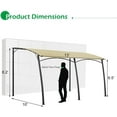 thumbnail image 2 of AECOJOY 13'x10' Sunshade Awning Gazebo,Wall Canopy Sunsetter Deck Awning Gazebo-Beige, 2 of 8