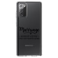 thumbnail image 1 of DistinctInk Clear Shockproof Hybrid Case for Samsung Galaxy Note 20 (6.7" Screen) - TPU Bumper Acrylic Back Tempered Glass Screen Protector - Marriage - Endless Sleepover with Favorite Weirdo, 1 of 3