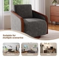 thumbnail image 4 of UIXE Swivel Barrel Chair, Chenille Accent Chairs Upholstered Club Armchair for Living Room, Contemporary Arm Chair Bedroom Reading Seat Nook Single Sofa with Back Pillow - Dark Gray, 4 of 6