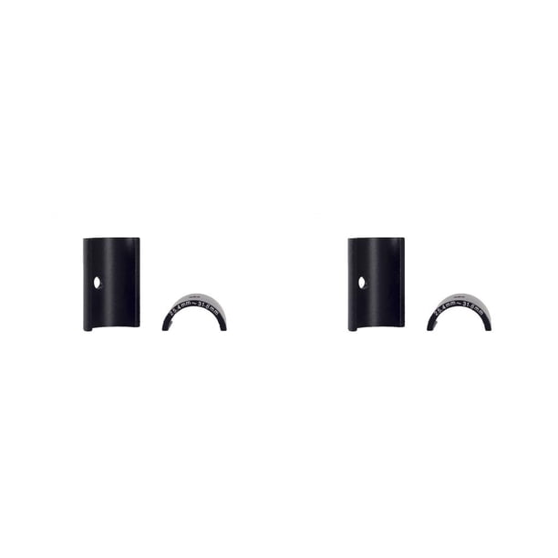 Manillar de bicicleta conversión Yuarrent 2 uds reductor de Aluminio Negro