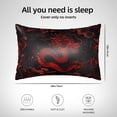 thumbnail image 4 of KLL Red Dragon On Black Pattern Silk Pillowcase for Hair and Skin Standard Size 20"X 30" Soft Breathable Pillow Covers for Sleeping, 4 of 6
