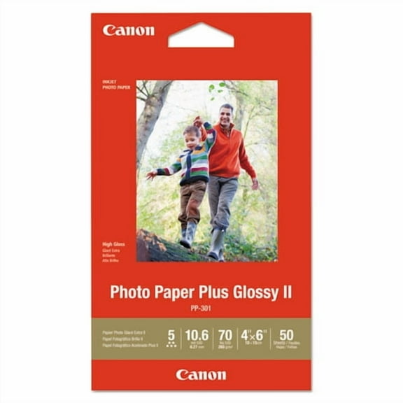 Photo Paper Plus Glossy Ii, 4 X 6, Glossy White, 50/pack | Bundle of 2 Each