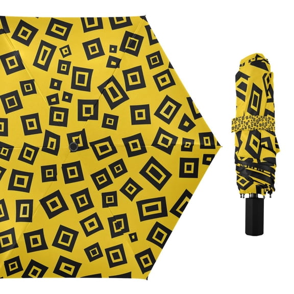 Fall Squares Compact Sun Umbrella Windproof Travel Umbrellas for Rain Strong Portable UV Protection