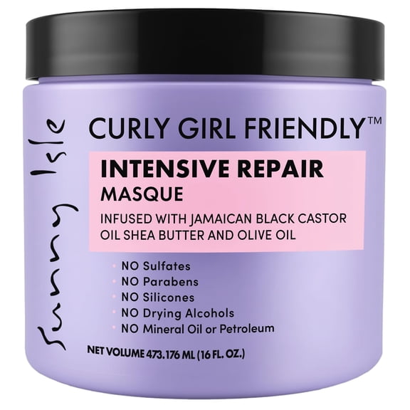 Sunny Isle Curly Girl Friendly Intensive Repair Masque 16oz