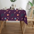 thumbnail image 3 of XMXT Polyester Rectangle Tablecloth, Halloween Elements Print Waterproof Table Cloth Home Dinner Decor Table Cover for Holiday Party, 54 x 72 inches, 3 of 9