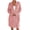 Pink, variant on Women's Winter Robe Soft Warm Button Down Bathrobe Cozy Loungewear For Home