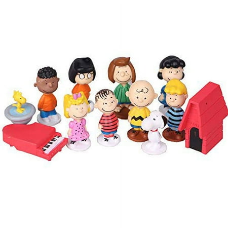 Peanuts Snoopy Figures Toys Set Woodstock Charlie Brown 12 Pcs 4cm - 5cm Approx