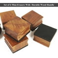 thumbnail image 2 of Inkdotpot Pack of 6Dry Erase Erasers / Dry Erasers With Wooden Handle , 2" x 2" - Perfect Whiteboard Erasers for Classroom-Home-and Office, 2 of 8