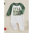 thumbnail image 5 of Elippeo Baby Snap-up Christmas Jumpsuit Letter Print Round Neck Long Sleeve Raglan Romper 3 6 12 18 Months, 5 of 10