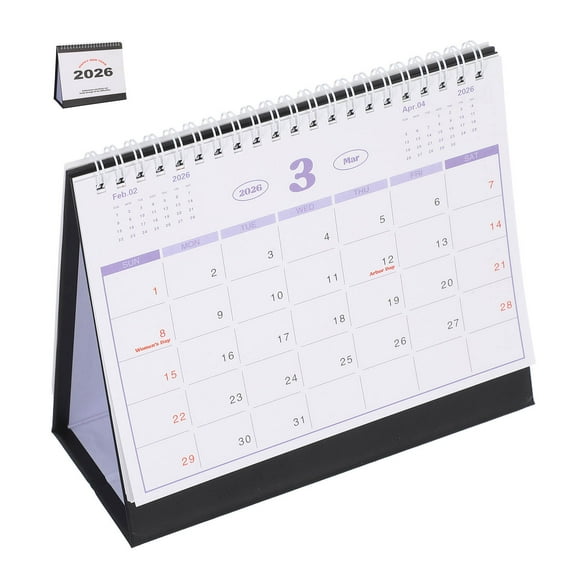 TABLZONE 2026 Calendar Standing Desk Organizer with Thick , Home Office Planner and Date Tracker