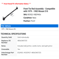 thumbnail image 2 of Front Tie Rod Assembly - Compatible with 1979 - 1982 Nissan 210 1980 1981, 2 of 2