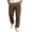 A-Brown, variant on Men's Jogger Pants Casual Cargo Trousers with Zipper Pockets Regular Fit Straight Leg Long Pants for Daily Wear A-Khaki XXXL