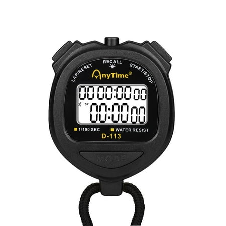 Digital Stopwatch Timer Clock Countdown Stop Watch Water-Resist w/ Large Display Professional Handheld Chronograph Timepiece for Sports Swimming Running Track & Field Classroom Coach (Best Stopwatch For Track And Field)