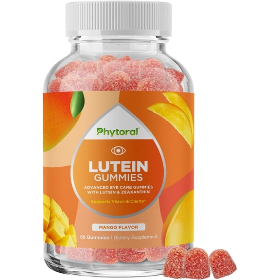 Lutein and Zeaxanthin Eye Vitamin Gummies - Delicious Zeaxanthin Plus Lutein Gummies with Eye Health Vitamins for Adults for Vision and Clarity