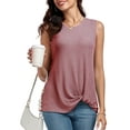 thumbnail image 2 of FIUFY Womens Tank Tops Summer Casual Sleeveless Cute Twist Knot Shirt Blouse Tunics, 2 of 5