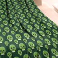 thumbnail image 3 of Green Skull Pattern Blanket,Comfortable Soft Lamb Wool Throw Blanket,All Season,Warm Lightweight Blankets for Sofa Bed Couch Living Room Chair,60"x80", 3 of 4