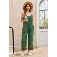 thumbnail image 4 of Ekouaer Wide Leg Jumpsuits for Women Casual Overalls Sleeveless Vacation Outfits One Piece Boho Printed Romper with Pocket, 4 of 6