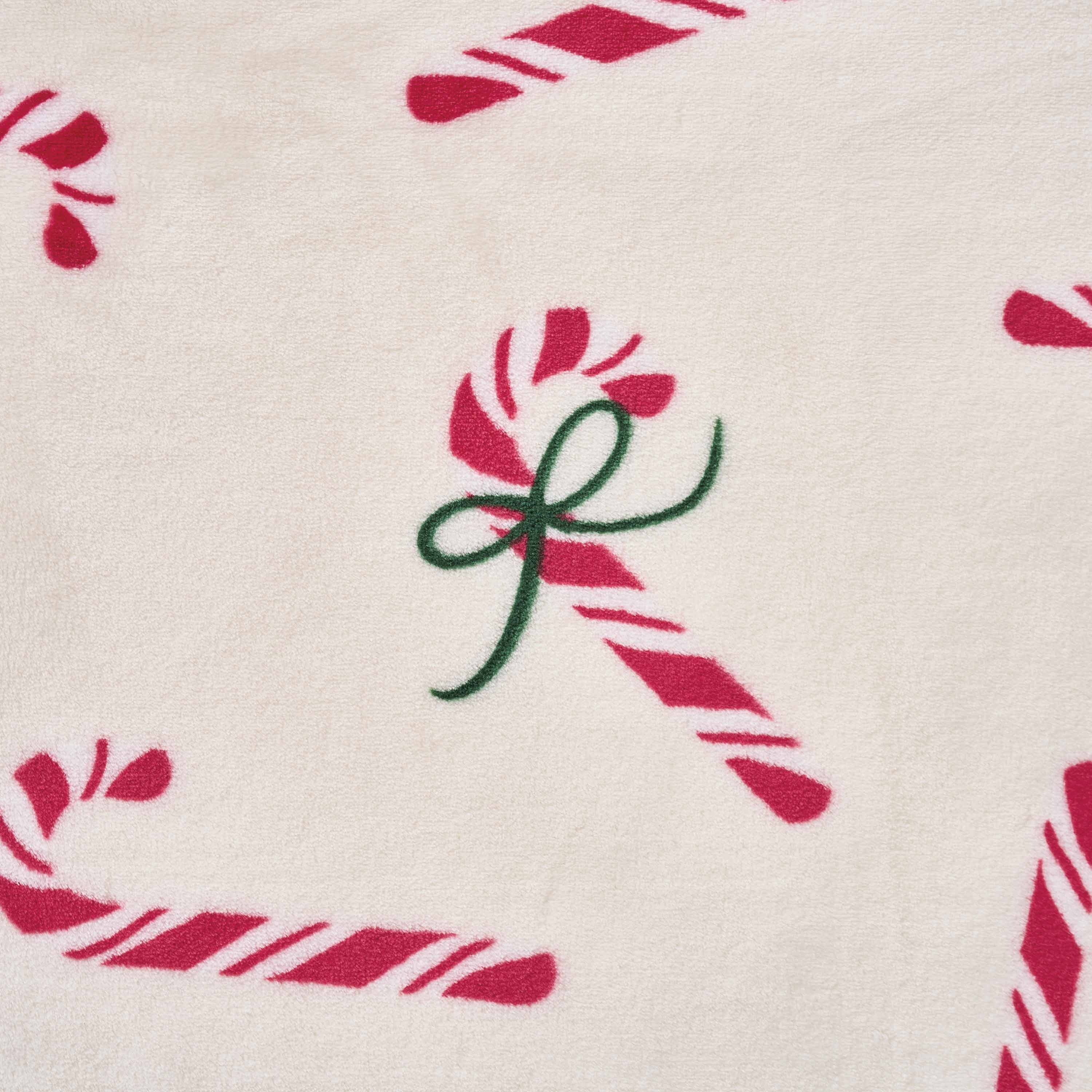 Hallmark Red Candy Canes Plush Throw, 50" x 70"