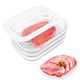 thumbnail image 3 of 1 Caja de Almacenamiento de Bloques de Carne de 3 Niveles, Tapa Sellada, Apto para Lavavajillas, Recipiente para Refrigerador, 1,6 L, 550 Ml/Unidad, 3 of 5
