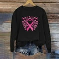 thumbnail image 3 of Yangnuo Womens Breast Cancer Sweatshirts Women's Long-sleeved Round Neck Pullover Casual Printed Loose Sweatshirt, 3 of 4
