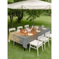 thumbnail image 4 of Outdoor Tablecloth with Umbrella Hole for Patio/Picnic/Party/Camping, Burnt Orange Cement Gray Waterproof Table Cloth Rectangle Table Cover Washable, Modern Abstract Art Orange (54"x 80"), 4 of 8
